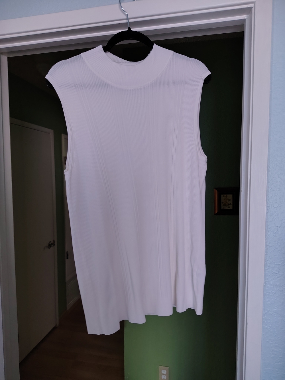Dressbarn Sleeveless Mock Neck Tunic Top - White 22/24